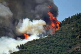   اندلاع حريق في منطقة جبلية في أوغوز  