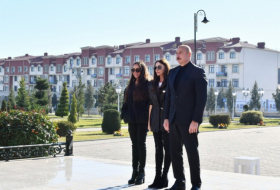   الرئيس إلهام علييف والسيدة الأولى مهربان علييفا يزوران محافظة قوبا  