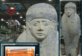 ضبط غطاء تابوت فرعوني في تجويف كنبة بالكويت (فيديو)