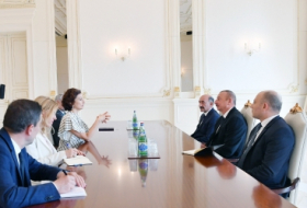   الرئيس إلهام علييف يستقبل المديرة العامة لليونسكو أودري أزولاي  