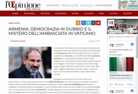  الصحافة الإيطالية تنشر مقالاً يفضح جوهر نظام باشينيان 