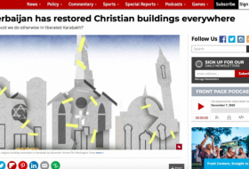     واشنطن تايمز:   تم ترميم جميع المعابد المسيحية في أذربيجان  