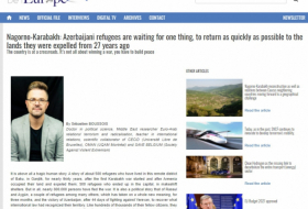  يتطلع النازحون الأذربيجانيون إلى العودة إلى وطنهم 