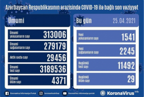     أذربيجان:   تسجيل 1541 حالة جديدة للاصابة بفيروس كورونا المستجد       