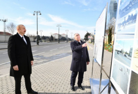   الرئيس إلهام علييف يحضر حفل تدشين الطريق في حاجيقبول   
