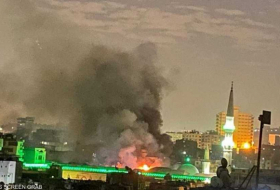 حريق ضخم في محيط مسجد الحسين وسط القاهرة