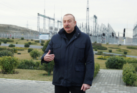   الرئيس إلهام علييف يحضر حفل افتتاح محطة الربط للطاقة 