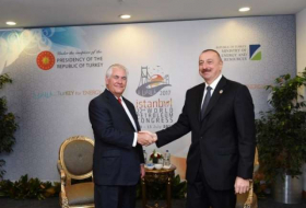 لقاء بين رئيس جمهورية أذربيجان ووزير الخارجية الأمريكي