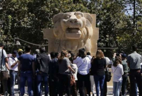 دمشق تعرض تمثالا أثريا من تدمر بعد ترميمه